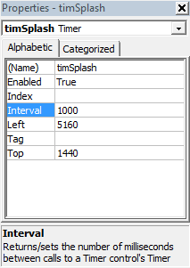 Properties -Timer